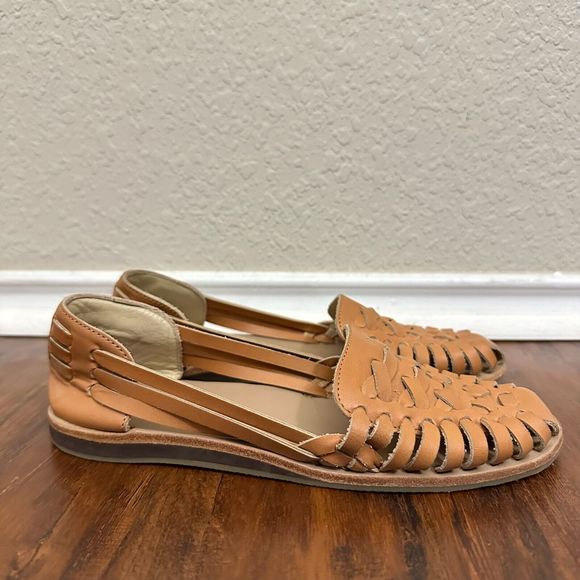 Nisolo Shoes - NISOLO Womens Huarache Weaved Leather Sandals in Almond PERU MADE